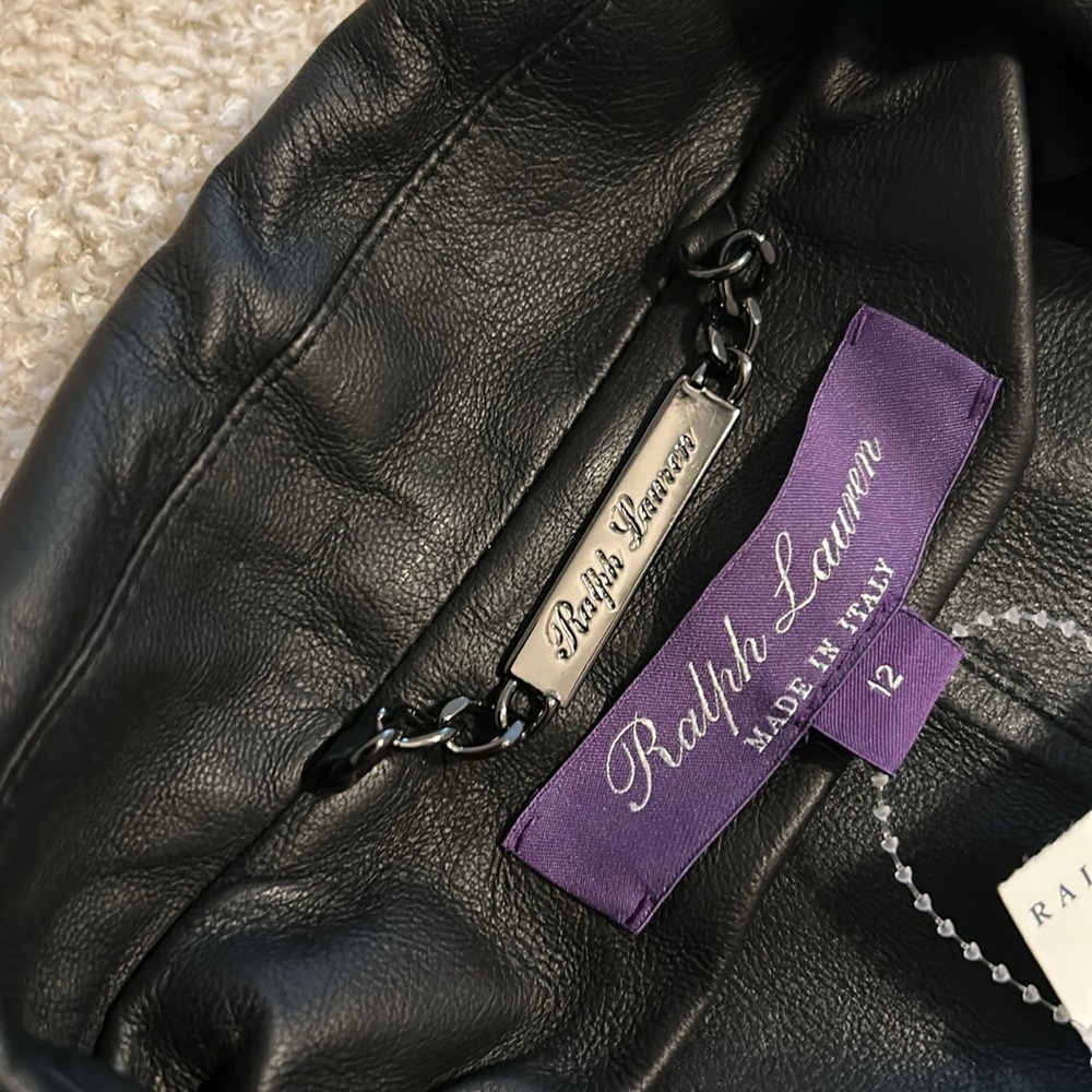 Ralph Lauren Purple Label Leather Trench Coat - Picture 9 of 9